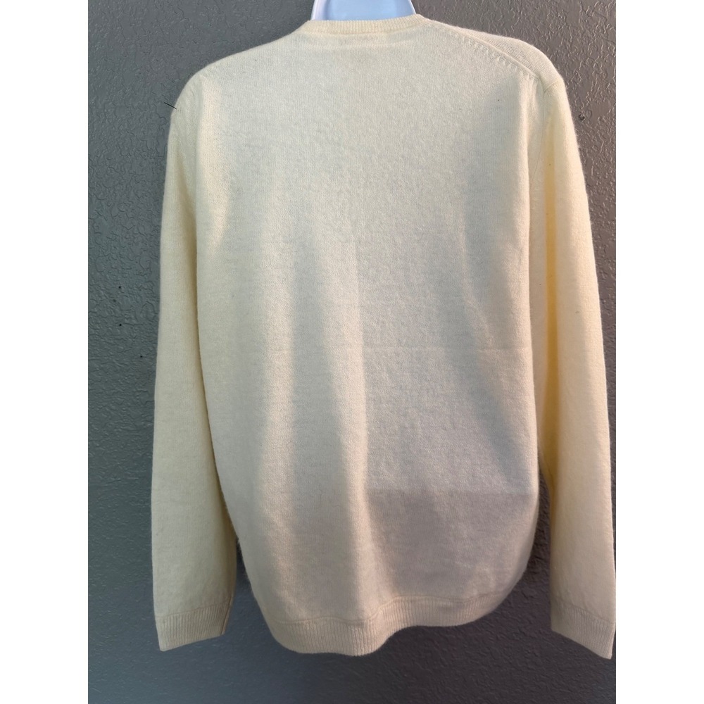 Lizette Italy VTG Cardigan L Pearl Angora Wool Floral Embroidered Feminine 80's - Picture 11 of 14